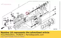 43229SD2931, Honda, rod honda trx650fa fourtrax rincon trx680fa trx420fa rancher at sxs500m pioneer 500 sxs700m2p sxs700m4p trx420fa6 trx500fa6 trx500fa7 trx500fm6 trx520fa6 trx520fa7 trx520fm6 650 680 420 700 520 , New