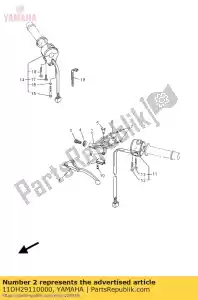 yamaha 11DH29110000 soporte, palanca 1 - Lado inferior