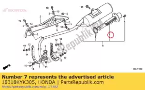 Honda 18318KYK305 pararrayos comp., chispa - Lado inferior