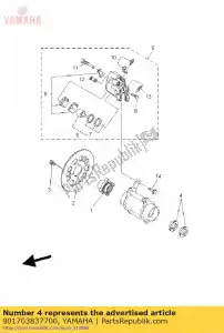 yamaha 901703837700 nut(2xk) - Bottom side