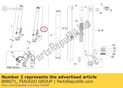 Aprilia 898071, Piasta lewa kpl., OEM: Aprilia 898071