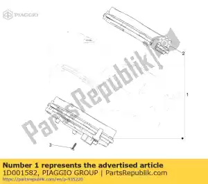Piaggio Group 1D001582 groupe d'instruments, (états-unis) - La partie au fond