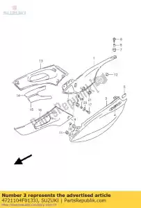 Suzuki 4721104F0133J cover,frame,l - Bottom side