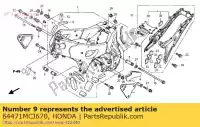 64471MCJ670, Honda, mat a, l. capot inférieur honda vfr 1200 2012 2013, Nouveau