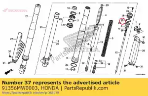 Honda 91356MW0003 o-ring, 37,2x2,4 (showa) - Onderkant