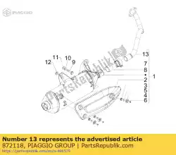 Aquí puede pedir colector de escape con u. P. De Piaggio Group , con el número de pieza 872118: