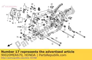 honda 90020MEA670 parafuso, flange, 10x175 - Lado inferior