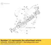 656420, Piaggio Group, escudo térmico aprilia gilera  gp srv zapm55103, zd4m55104, zapm55104 800 850 2009 2012 2016 2017 2018 2019, Novo