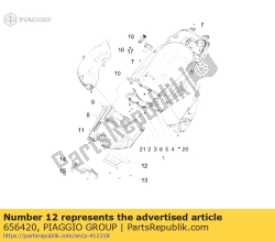 Aprilia 656420, Hitteschild, OEM: Aprilia 656420