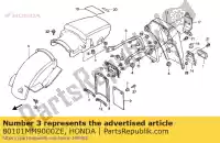 80101MM9000ZE, Honda, guardabarros a, rr * r167 * honda xl transalp v xl600v 600 , Nuevo