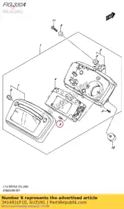 Suzuki 3414931F10 screw,pan head, - Bottom side
