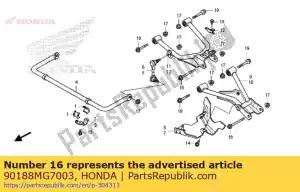 honda 90188MG7003 bout, flens, 10x100 - Onderkant