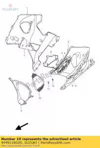 suzuki 9449118G00 capot, sous c - La partie au fond