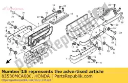 Ici, vous pouvez commander le spoiler, r. Côté auprès de Honda , avec le numéro de pièce 83530MCA000: