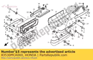 honda 83530MCA000 spoiler, r. lato - Il fondo