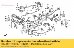 Aquí puede pedir cable de alta tensión de Honda , con el número de pieza 30731MT4000:
