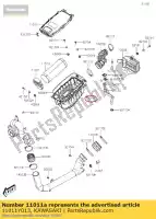 11011Y013, Kawasaki, 01 case-air filter,lwr kawasaki kaf700 mule promx 700 , New