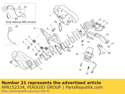 Aprilia AP8152334, ?ruba z ko?nierzem m3x12, OEM: Aprilia AP8152334