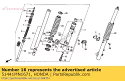 Here you can order the bolt comp.,center from Honda, with part number 51441MN1671: