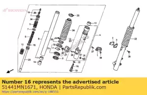 Honda 51441MN1671 bolt comp.,center - Bottom side