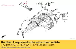 Here you can order the no description available from Honda, with part number 17249K28910: