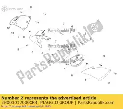 Here you can order the rh lat. Fairing, red from Piaggio Group, with part number 2H003012000XR4: