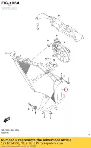 Suzuki 1771014J00 radiator - Bottom side