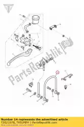 Qui puoi ordinare tubo freno intrecciato da Triumph , con numero parte T2021078: