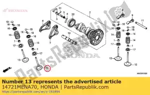 honda 14721MENA70 valvola, es. - Il fondo