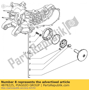 aprilia 4878225 kit de rolos - Lado direito