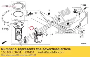 honda 16010HL3A01 strainer set, fuel - Bottom side