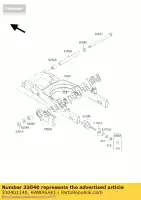 330401140, Kawasaki, Regolatore catena, interno kawasaki en  c vulcan a estrella en500 500 250 , Nuovo