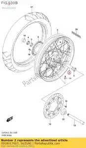 Suzuki 0918017067 espaçador - Lado inferior