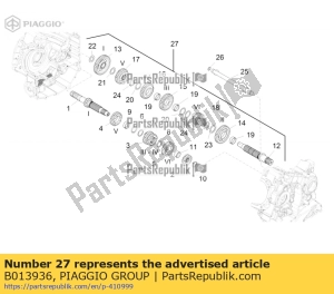 aprilia B013936 gear box assy - Bottom side