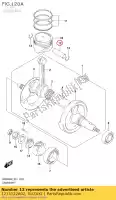 1215122A02, Suzuki, pin, zuiger suzuki  lt f lt z rv 200 250 2000 2001 2002 2003 2004 2005 2006 2007 2008 2009 2010 2011 2012 2014 2016 2017 2018 2019 2020, Nieuw