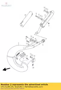 suzuki 1417128C30 o-ring, wydech - Dół