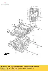 Tutaj możesz zamówić odrzutowiec, galeria oleju od Suzuki , z numerem części 0949322010: