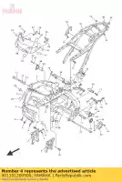 901101200500, Yamaha, bout, binnenzeskant yamaha vmx 1700 2009 2010 2011 2012 2015 2016, Nieuw