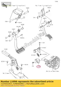 kawasaki 110562267 01 suporte - Lado inferior