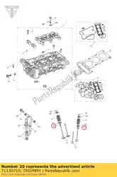 Here you can order the seal, oil, valve stem, 5 mm from Triumph, with part number T1130710: