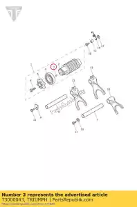 triumph T3000043 dowel, dia 4mm - Bottom side