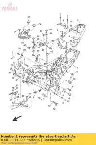 yamaha B34F11101000 komp. ramek - Dół