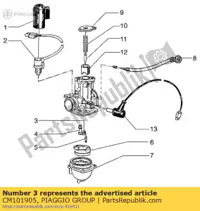 Piaggio Group CM101905 main jet - Bottom side