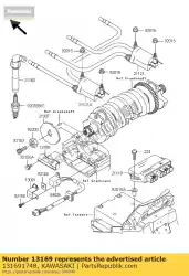 Aquí puede pedir placa, guía de cadena zx900-a1 de Kawasaki , con el número de pieza 131691748: