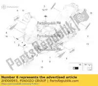 2H000093, Piaggio Group, Decalque do painel lateral direito 