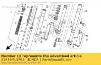 51414ML3791, Honda, arbusto, guia honda cr 125 250 500 1992 1993 1994, Novo