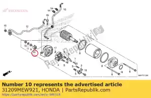 Honda 31209MEW921 tapón terminal - Lado inferior