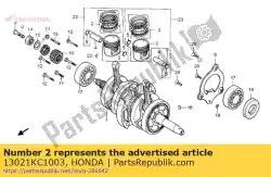 Here you can order the ring set, piston (0. 25) (nippon) from Honda, with part number 13021KC1003: