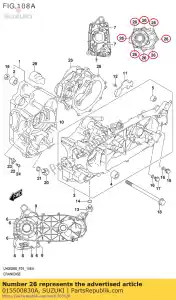 Suzuki 015500830A bolt - Bottom side