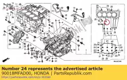 Aqui você pode pedir o parafuso, flange, 7x80 em Honda , com o número da peça 90018MFAD00: